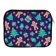Christmas Texture New Year Background Trees Retro Pattern Apple Ipad 2/3/4 Zipper Cases