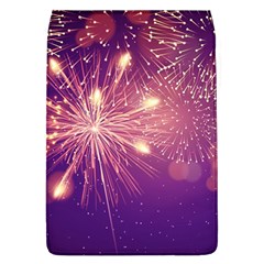 Fireworks On A Purple With Fireworks New Year Christmas Pattern Removable Flap Cover (l)