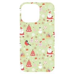 Christmas Pattern Christmas Tree Santa Iphone 14 Pro Max Black Uv Print Case by Sarkoni