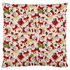 Christmas  Santa Claus Patterns Large Premium Plush Fleece Cushion Case (two Sides) by Sarkoni