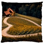 Vineyard Agriculture Farm Autumn Large Premium Plush Fleece Cushion Case (One Side)