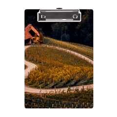 Vineyard Agriculture Farm Autumn A5 Acrylic Clipboard by Sarkoni