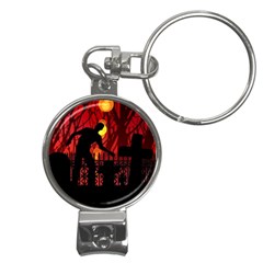 Horror Zombie Ghosts Creepy Nail Clippers Key Chain by Amaryn4rt