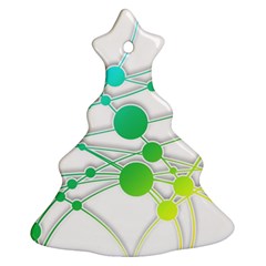 Network Connection Structure Knot Christmas Tree Ornament (two Sides) by Amaryn4rt