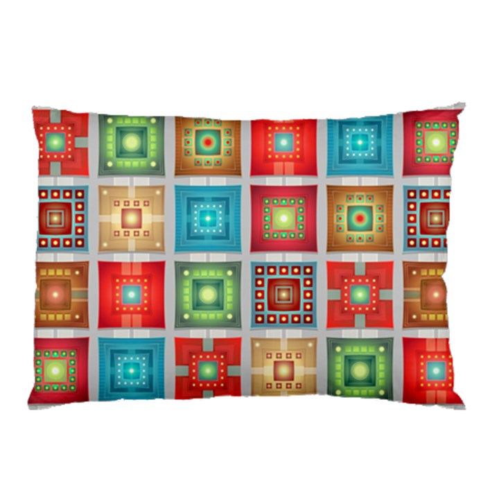 Tiles Pattern Background Colorful Pillow Case (Two Sides)
