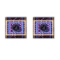 Abstract Sphere Room 3d Design Cufflinks (square) by Amaryn4rt
