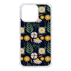 Flower Grey Pattern Floral Iphone 13 Pro Tpu Uv Print Case by Dutashop
