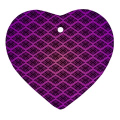 Pattern Texture Geometric Patterns Purple Heart Ornament (two Sides) by Dutashop