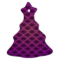 Pattern Texture Geometric Patterns Purple Ornament (christmas Tree)  by Dutashop