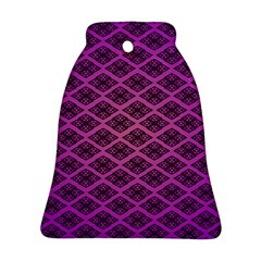 Pattern Texture Geometric Patterns Purple Bell Ornament (two Sides) by Dutashop