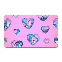 Hearts Pattern Love Background Magnet (rectangular) by Ravend