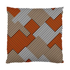 Abstract Pattern Line Art Design Decoration Standard Cushion Case (two Sides) by Ravend