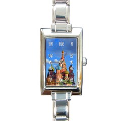 Architecture Building Cathedral Church Rectangle Italian Charm Watch by Modalart