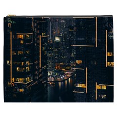 Photo Of Buildings During Nighttime Cosmetic Bag (xxxl) by Modalart