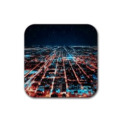 Aerial Shot Of Buildings Rubber Coaster (square) by Modalart