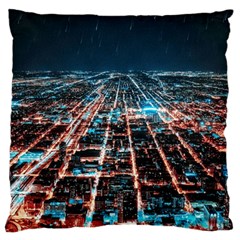 Aerial Shot Of Buildings Large Cushion Case (two Sides) by Modalart