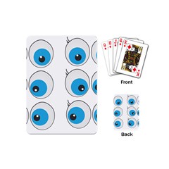 Eyes Comic Cartoon Fun Funny Toon Playing Cards Single Design (mini) by Ndabl3x