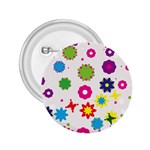 Floral Colorful Background 2.25  Buttons