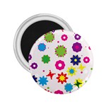 Floral Colorful Background 2.25  Magnets