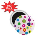 Floral Colorful Background 1.75  Magnets (100 pack) 