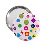 Floral Colorful Background 2.25  Handbag Mirrors
