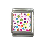 Floral Colorful Background Italian Charm (13mm)
