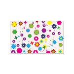 Floral Colorful Background Sticker (Rectangular)