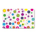 Floral Colorful Background Magnet (Rectangular)