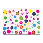 Floral Colorful Background Sticker A4 (100 pack)