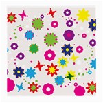 Floral Colorful Background Medium Glasses Cloth