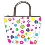 Floral Colorful Background Bucket Bag
