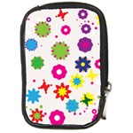 Floral Colorful Background Compact Camera Leather Case