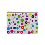 Floral Colorful Background Cosmetic Bag (Medium)