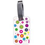 Floral Colorful Background Luggage Tag (one side)