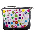Floral Colorful Background Messenger Bag