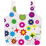 Floral Colorful Background Full Print Recycle Bag (XL)