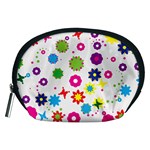 Floral Colorful Background Accessory Pouch (Medium)
