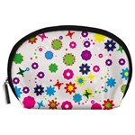 Floral Colorful Background Accessory Pouch (Large)