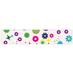 Floral Colorful Background Small Premium Plush Fleece Scarf