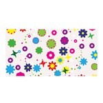 Floral Colorful Background Satin Wrap 35  x 70 
