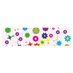 Floral Colorful Background Oblong Satin Scarf (16  x 60 )