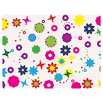 Floral Colorful Background Premium Plush Fleece Blanket (Extra Small)
