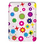 Floral Colorful Background Rectangular Glass Fridge Magnet (4 pack)