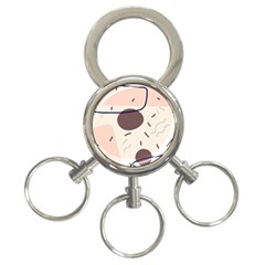 Sky Clouds Stars Starry Cloudy 3-ring Key Chain by Grandong