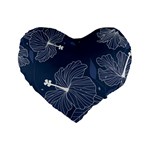 Flowers Petals Leaves Foliage Standard 16  Premium Flano Heart Shape Cushions