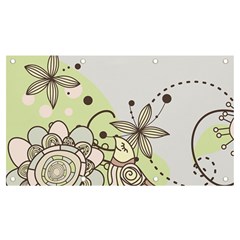 Flowers Bird Floral Floral Design Banner And Sign 7  X 4  by Grandong