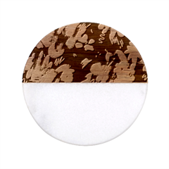 Patterns Rosebuds Classic Marble Wood Coaster (round) 