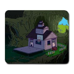 Purple House Cartoon Character Adventure Time Architecture Large Mousepad by Sarkoni