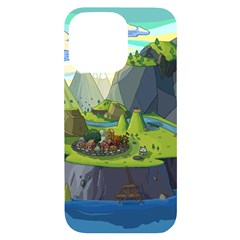 Cartoon Network Mountains Landscapes Seas Illustrations Adventure Time Rivers Iphone 14 Pro Max Black Uv Print Case by Sarkoni