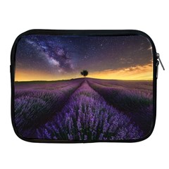 Bed Of Purple Petaled Flowers Photography Landscape Nature Apple Ipad 2/3/4 Zipper Cases